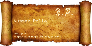 Nusser Polla névjegykártya